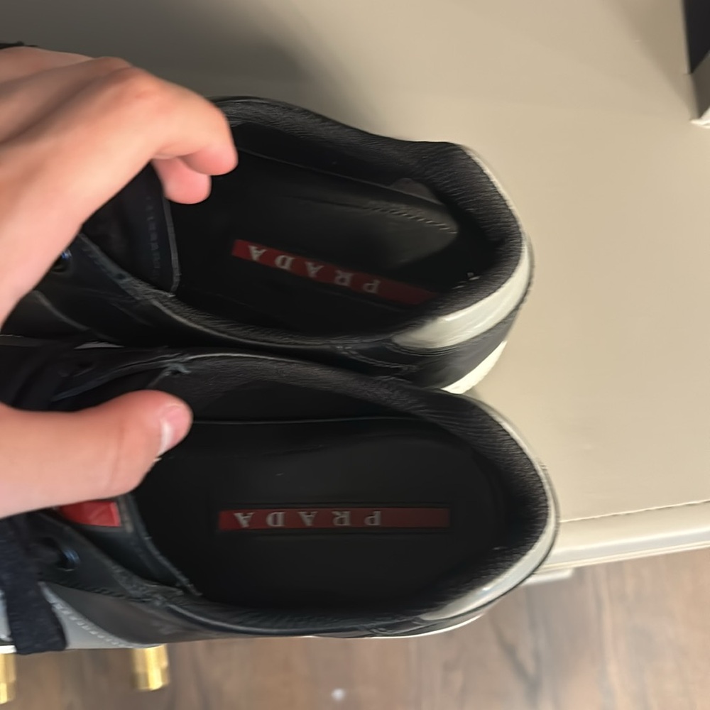 Prada shoes /sports black and grey size 8 1/2 lightly used - Picture 5 of 7